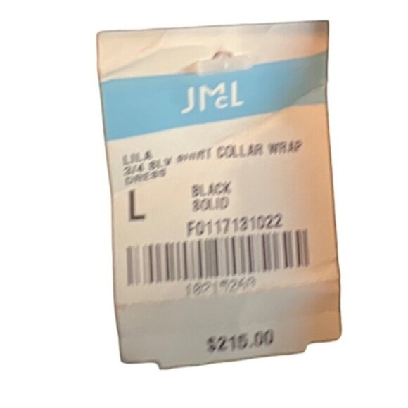 J MCLAUGHLIN Black Lila Wrap Dress NWT Size Large - Picture 5 of 5